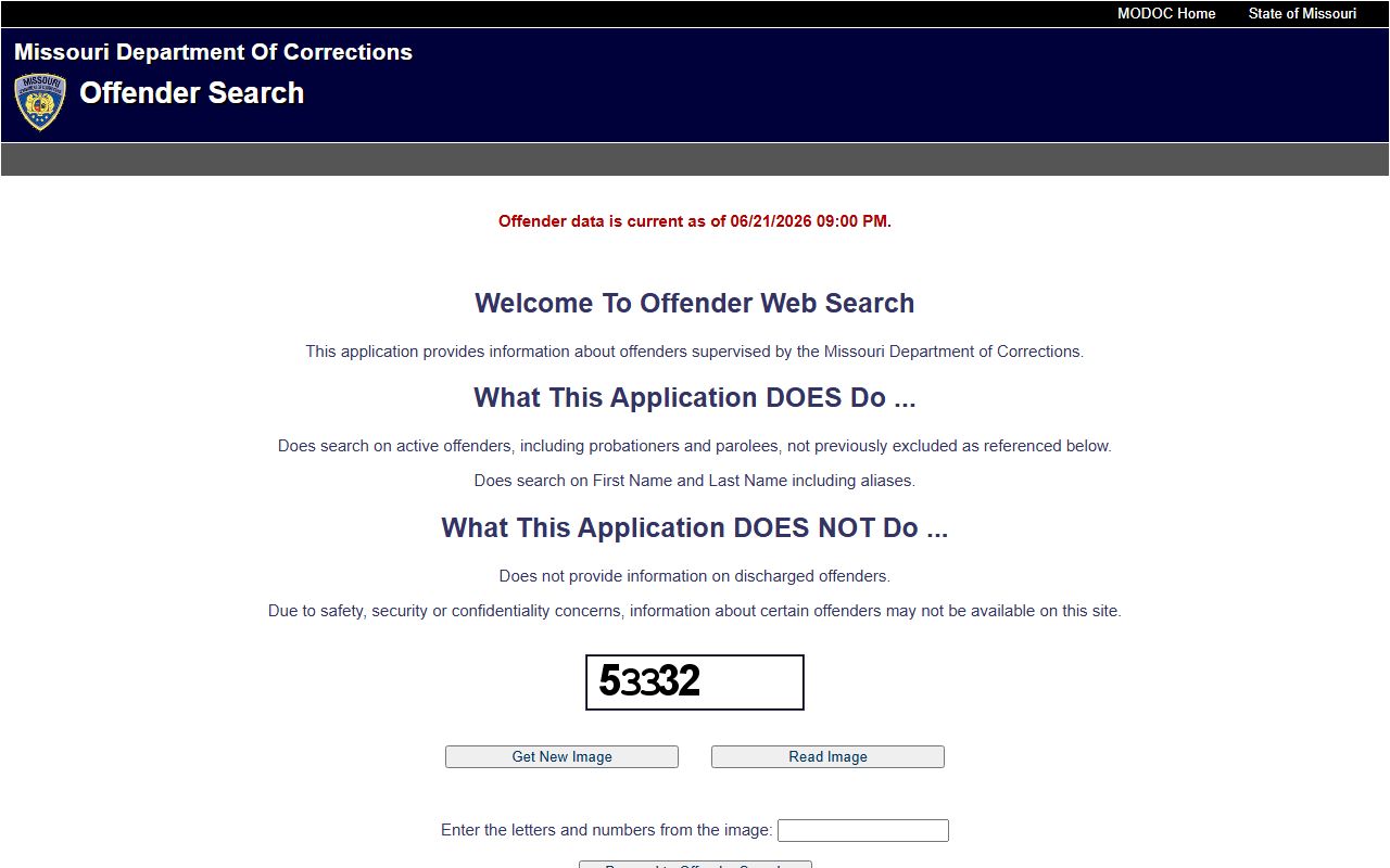 Cedar County arrest records and court charges Missouri DOC offender search