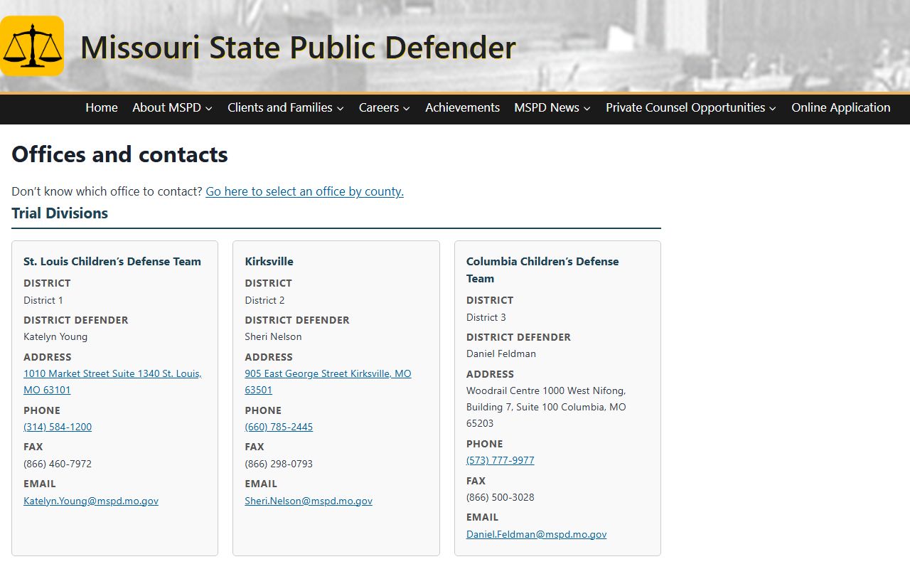 Cedar County criminal court records Missouri public defender contacts
