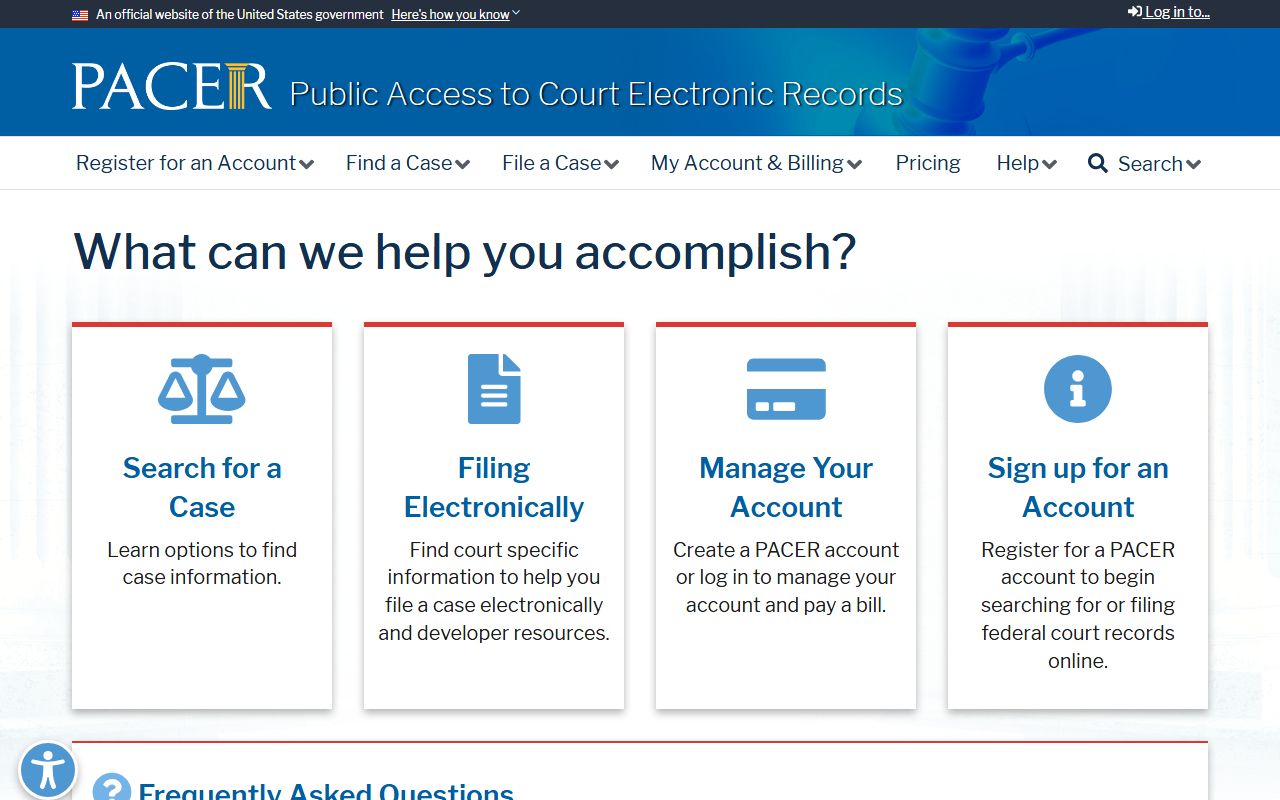 Cedar County Circuit Court PACER federal records portal