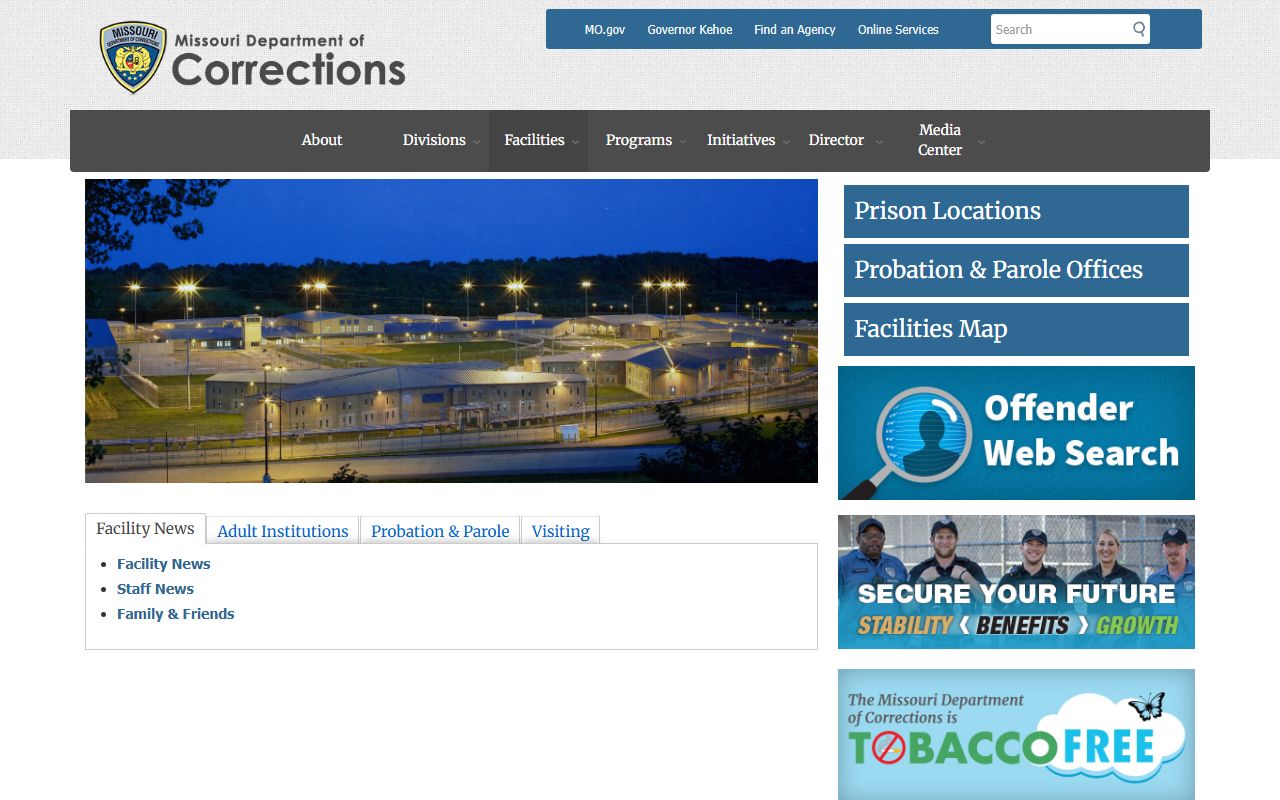 Cedar County inmate records Missouri DOC offender search route